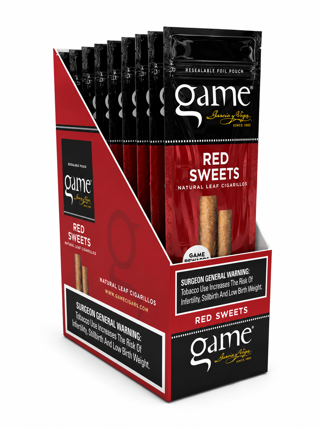 Game Cigar Red Sweet 2PK Box of 15 Pack