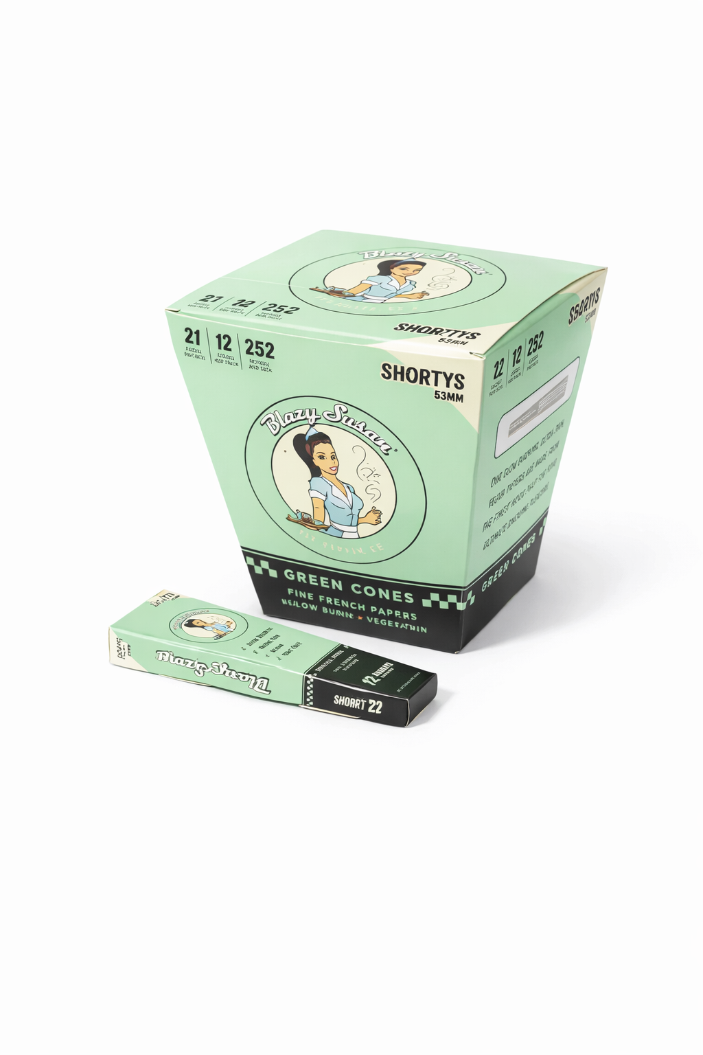 Blazy Susan Green Pre Rolled Shorty’s Size Cones