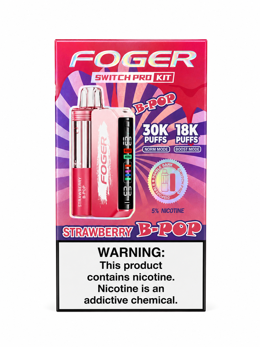 Foger Switch Pod 30K Strawberry B-pop