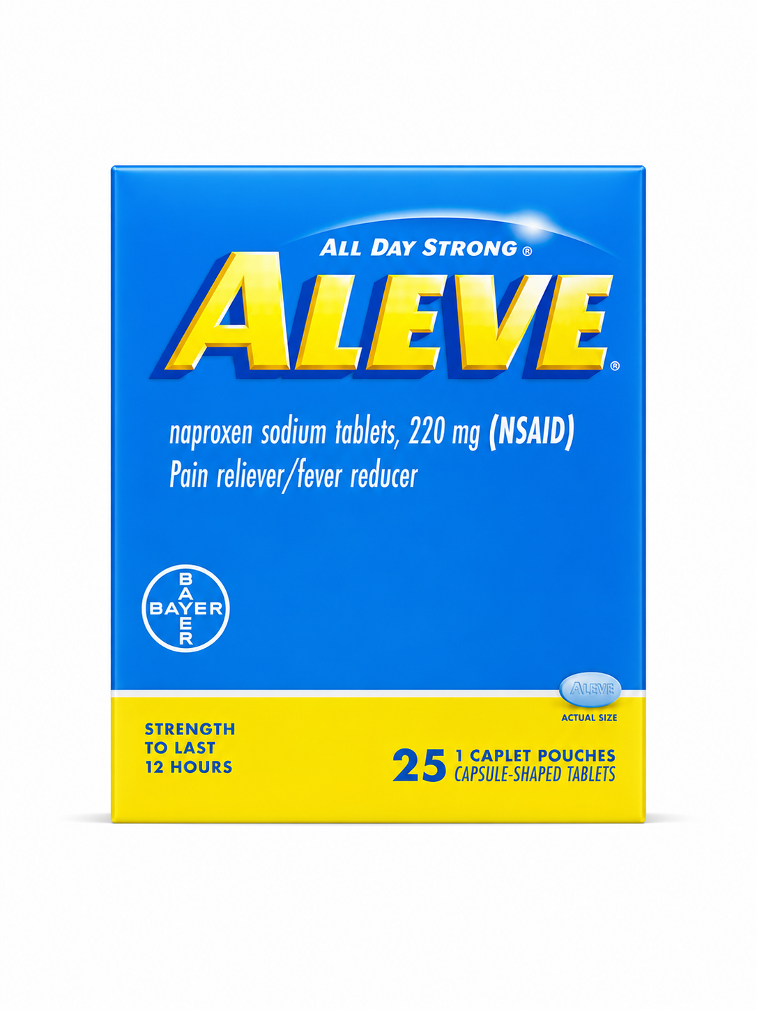 Aleve Caplets 220 mg (NSAID) Pain reliever/fever reducer 25CT