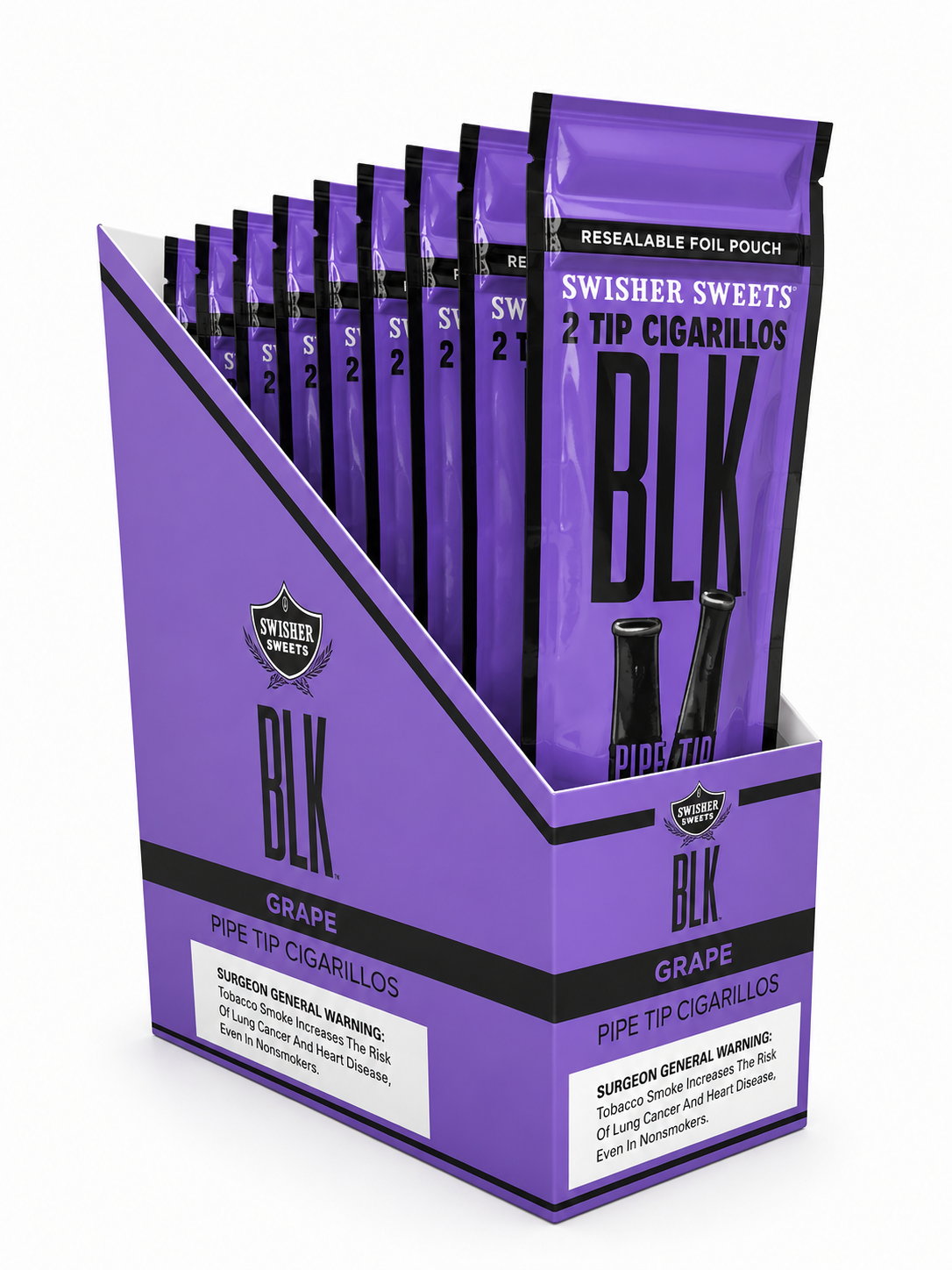 Swisher Sweet BLK Grape 2PK Box of 15 Pack