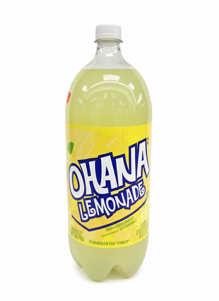 Ohana Lemonade Soda Pop, 2 Liter