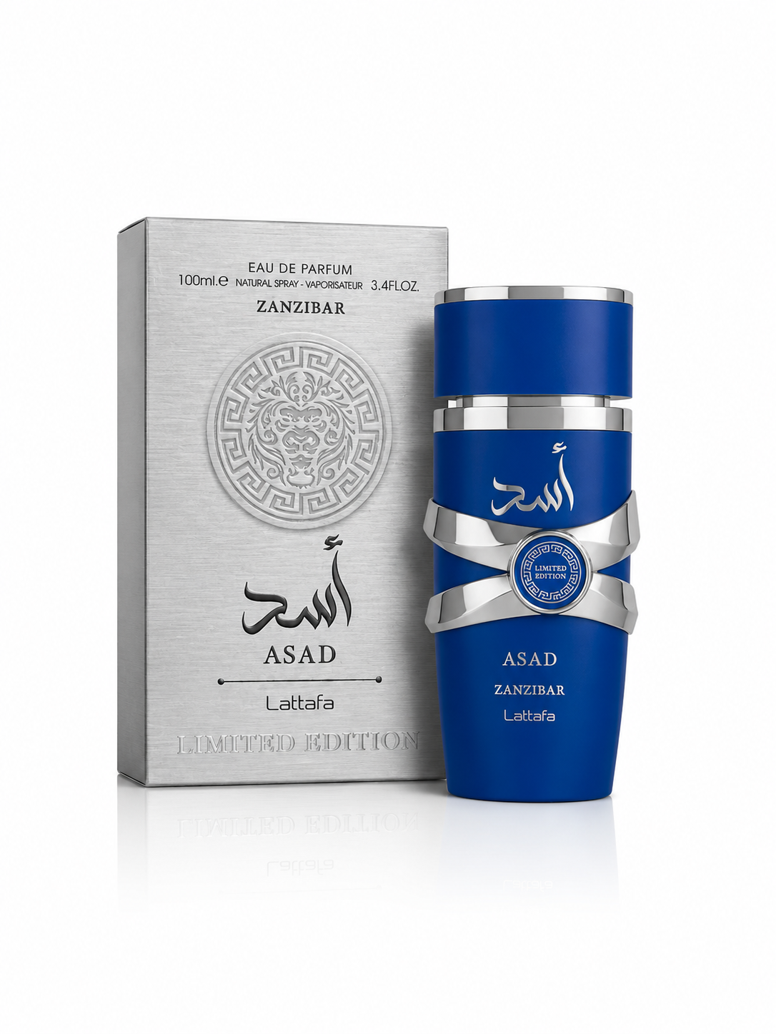 Lattafa Asad Zanzibar Limited Edition – Aquatic, Spicy, Woody, Amber – Eau de Perfume for Men, 3.4 Oz 100 ml