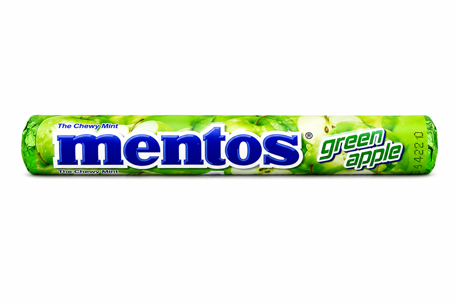 Mentos Chewy Mint Candy Roll, Green Apple, Regular Size 1.32oz
