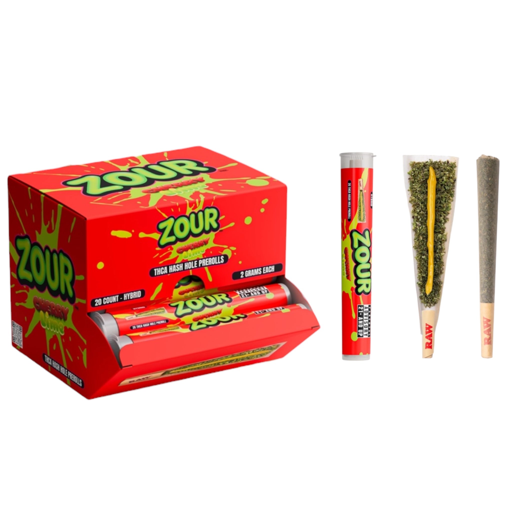 ZOUR THCA PREROLL 2G Cherry Lime
