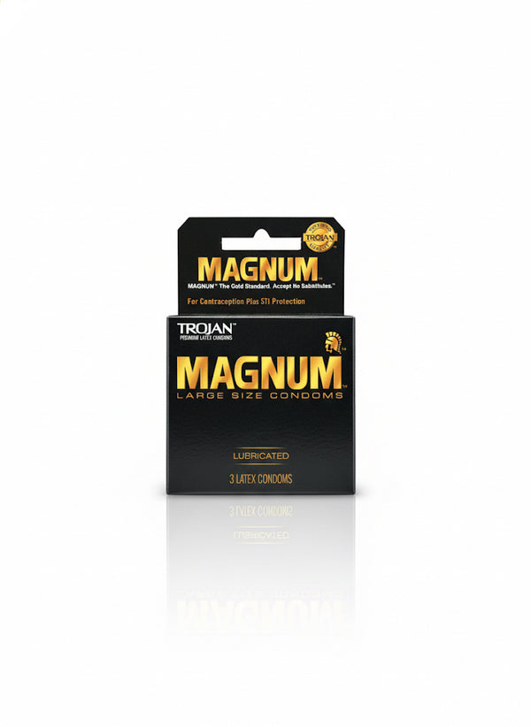 Trojan Magnum Ultra Smooth Lubricant Latex Condoms 3 Ct