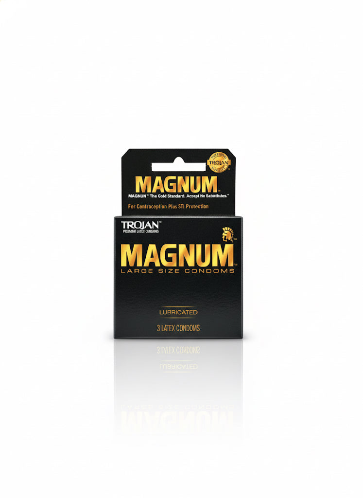 Trojan Magnum Ultra Smooth Lubricant Latex Condoms 3 Ct