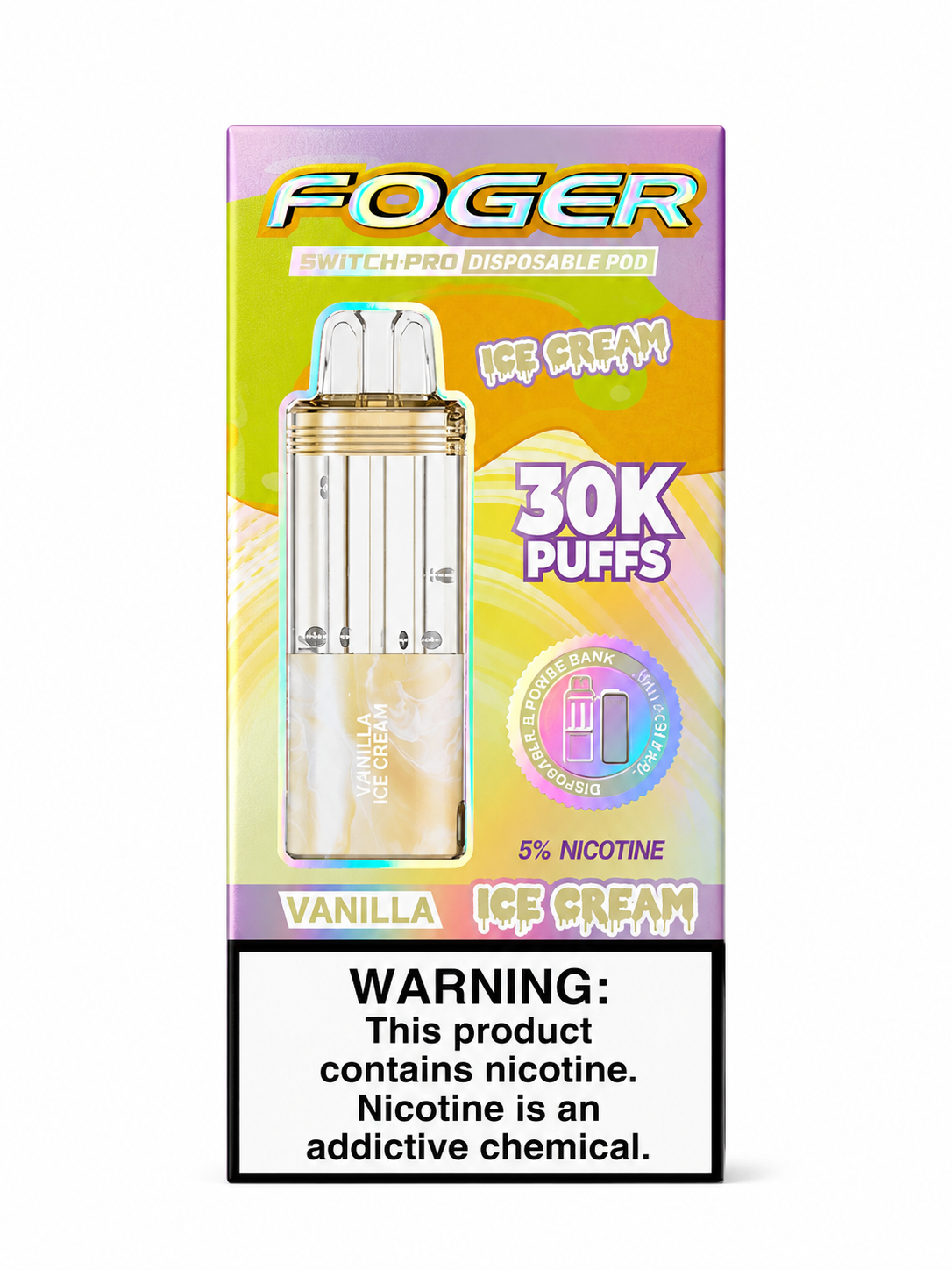 Foger Pod 30K Vanilla Ice Cream