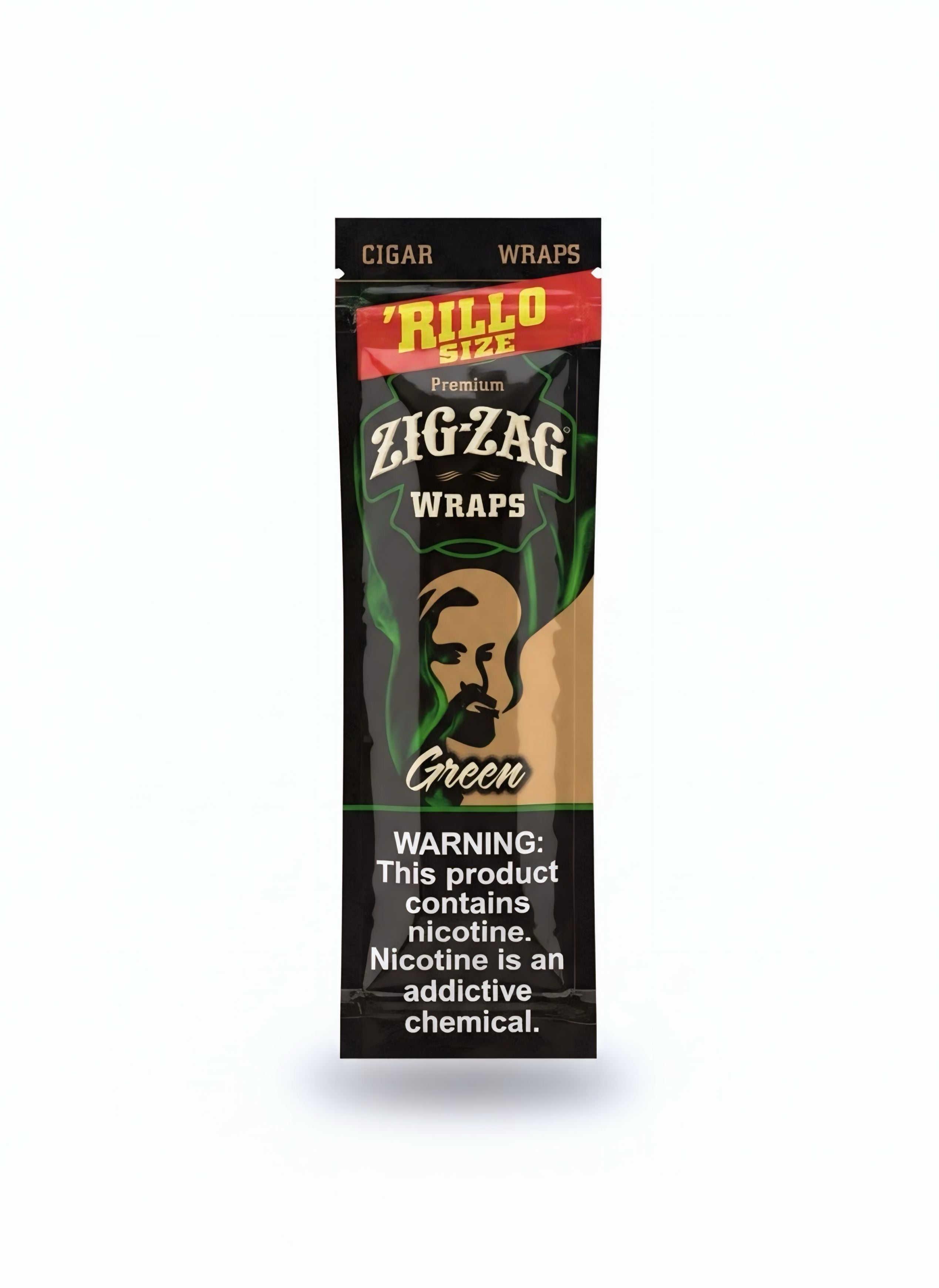Zig Zag Wrap Green Rillo Size 4PK