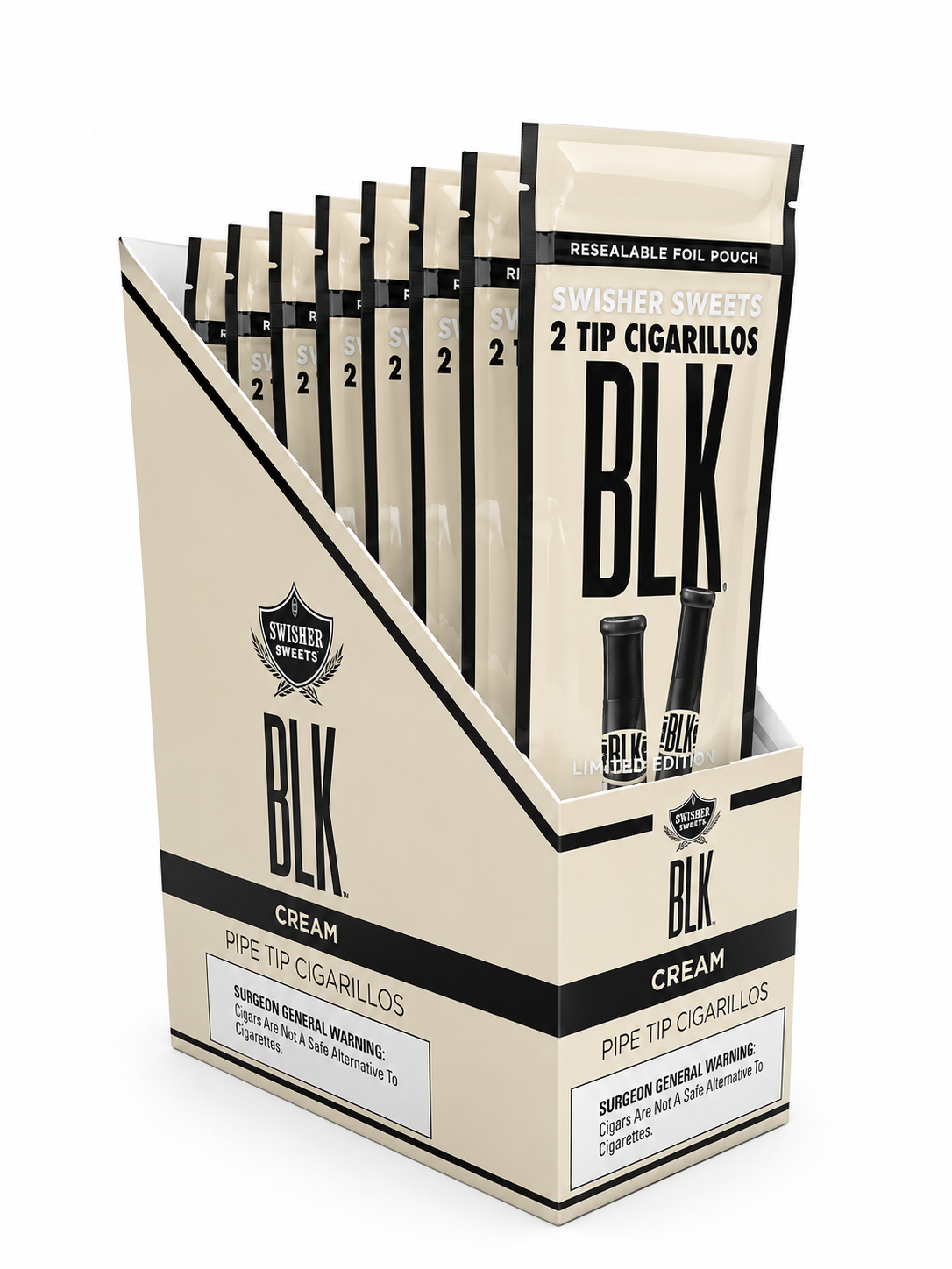 Swisher Sweet BLK Cream 2PK Box of 15 Pack