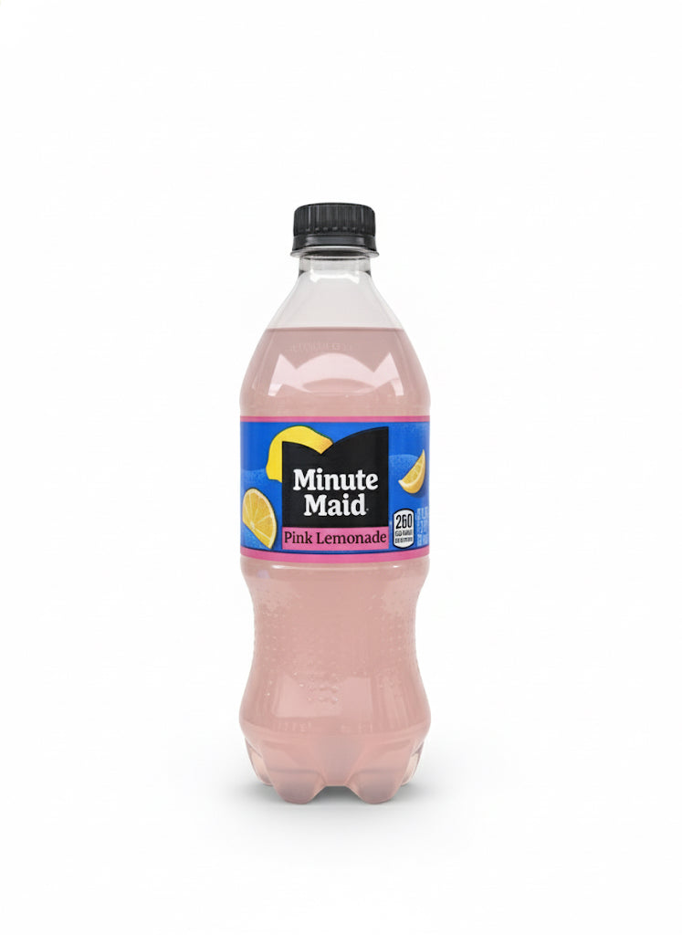 Minute Maid Pink Lemonade Juice Drink Bottles, 20 fl oz