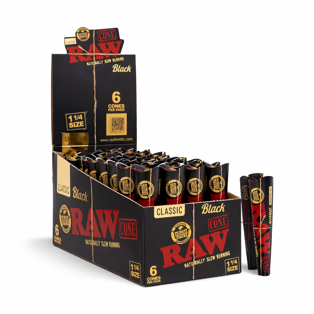 RAW BLACK CONES 1 1/4 SIZE