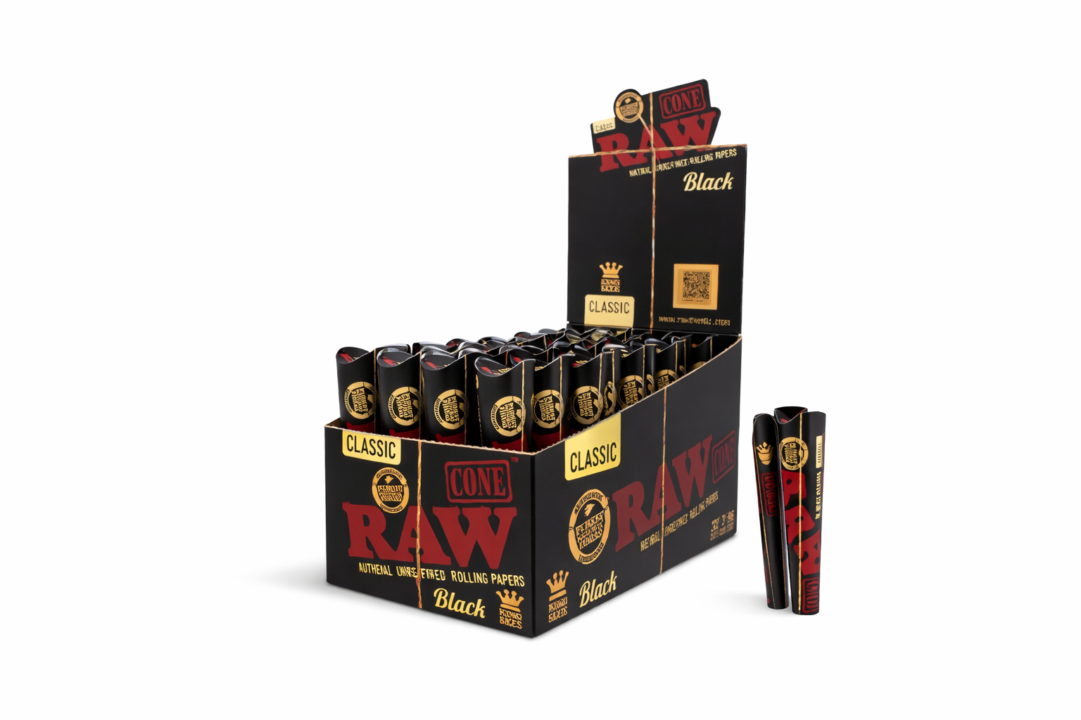 RAW BLACK CONES KING SIZE