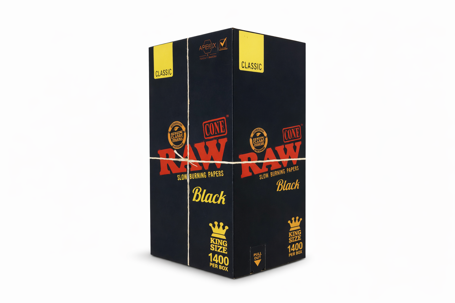RAW BLACK KING SIZE CONES | BULK BOX | 1400 CONES
