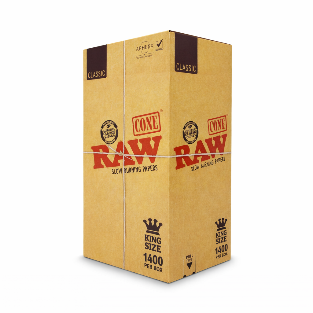 RAW CLASSIC KING SIZE CONES | BULK BOX | 1400 CONES
