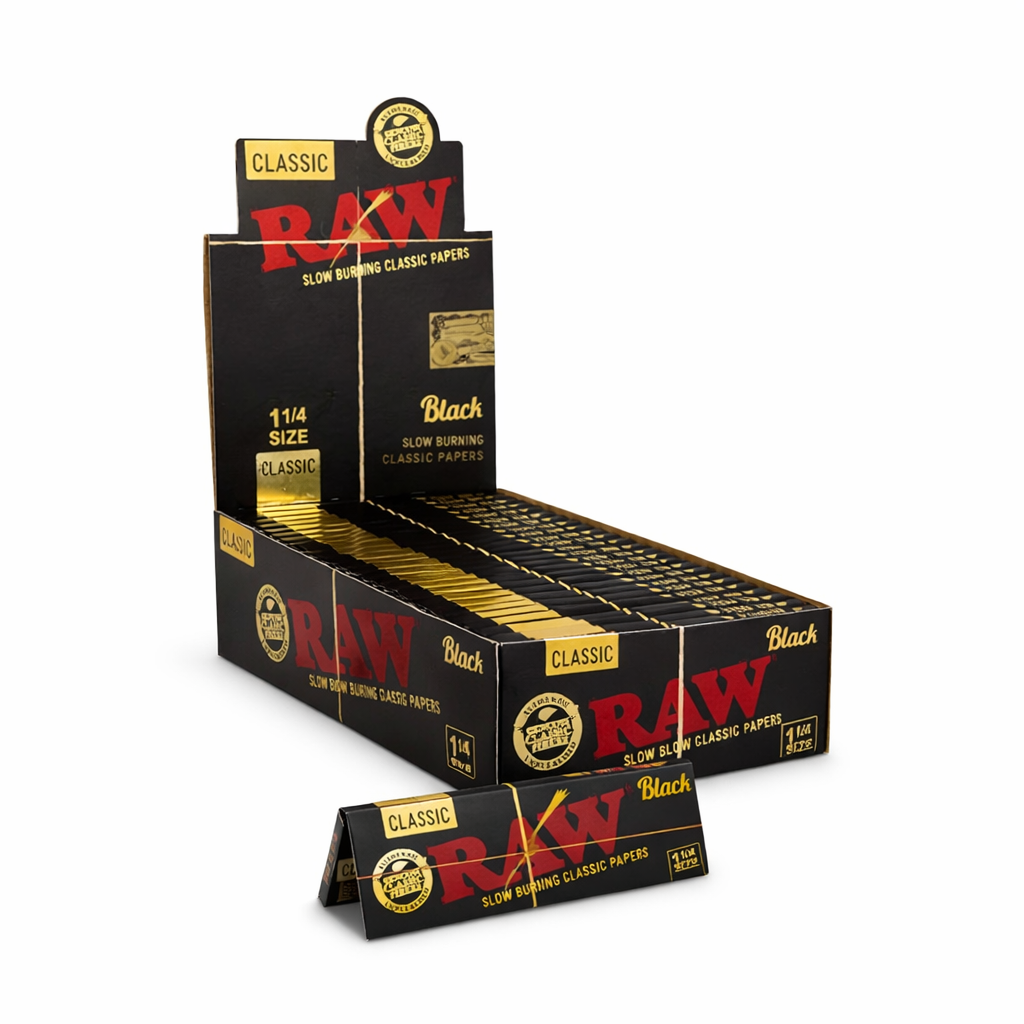 RAW BLACK CLASSIC 1 1/4 ROLLING PAPERS