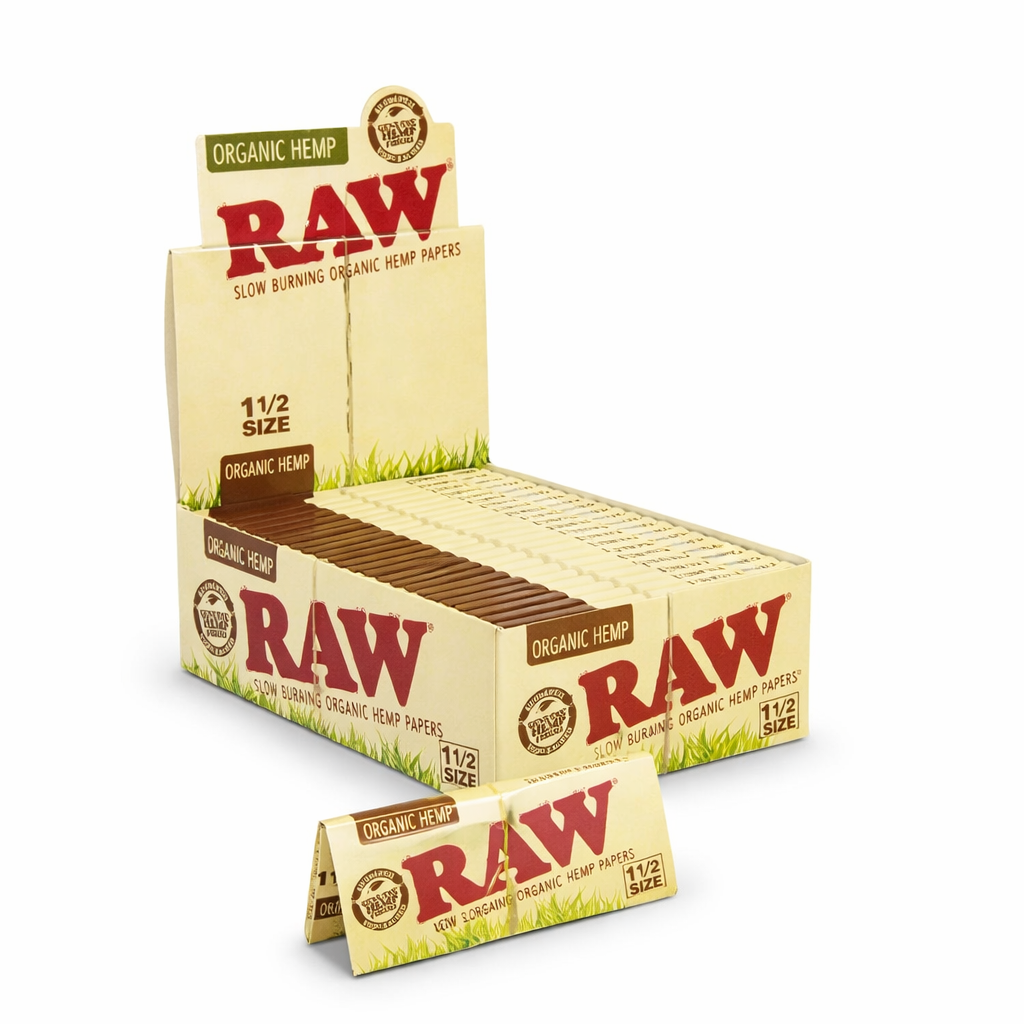 RAW ORGANIC 1 1/2 ROLLING PAPERS
