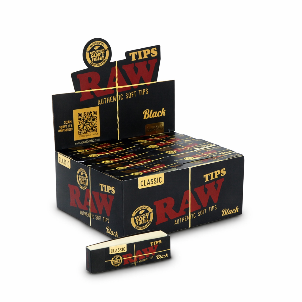 RAW BLACK CLASSIC TIPS 50 TIPS PER PACK