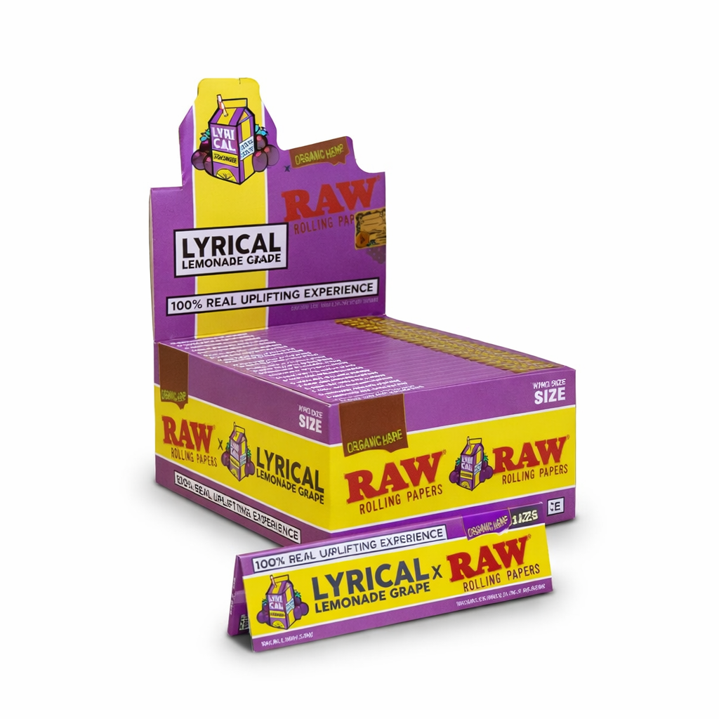 RAW X LYRICAL LEMONADE GRAPE KING SIZE WIDE ROLLING PAPERS