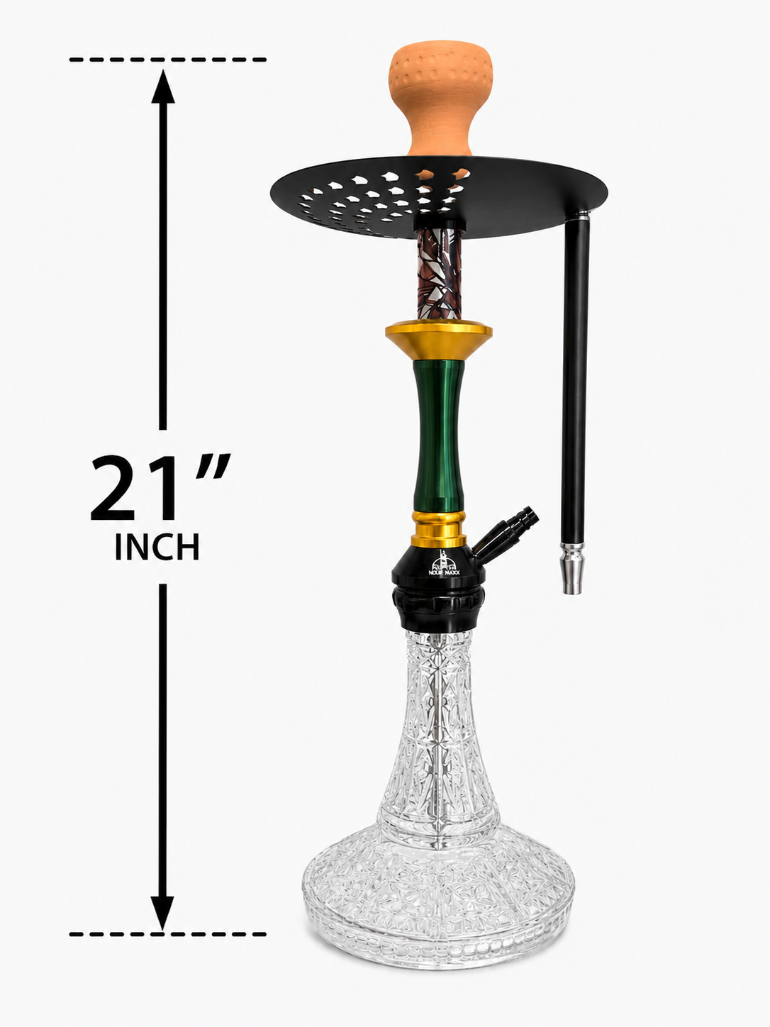Premium Hookah Set – Modern Luxury Glass Shisha with Hose & Clay Bowl #5