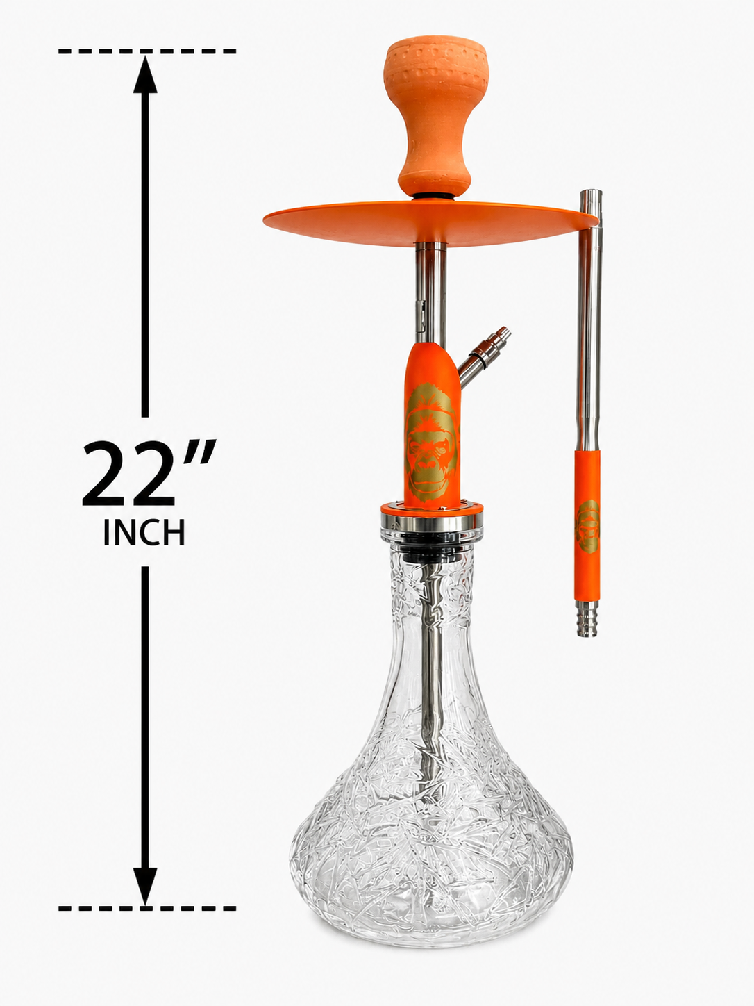 Premium Hookah Set – Modern Luxury Glass Shisha with Hose & Clay Bowl #6