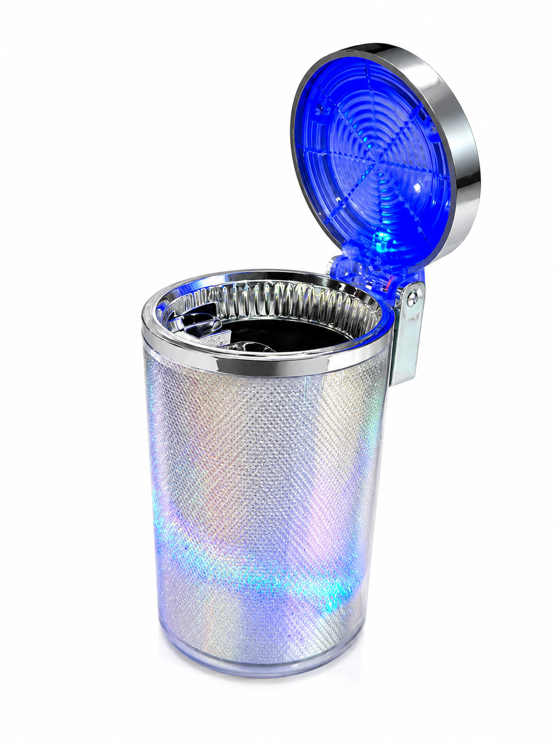 Car LED Light Ashtray, EEEkit Portable Car Ashtray with Lid, Stand Cylinder Smokeless Ash Tray, Mini Car Trash Can Auto Ashtray for Universal Cup Holder